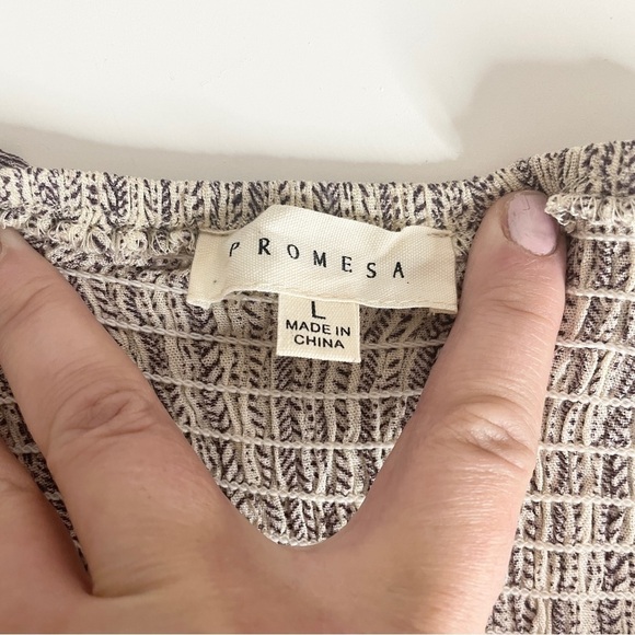 Anthropologie Promesa Size L Strapless Mini Dress Romper Ruching Cream Gray - Picture 11 of 13